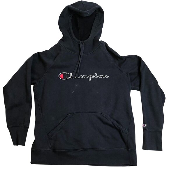 Champion Mens Hoodie Sweatshirt XL Black Authentic Athleticwear Pullover - Picture 1 of 11